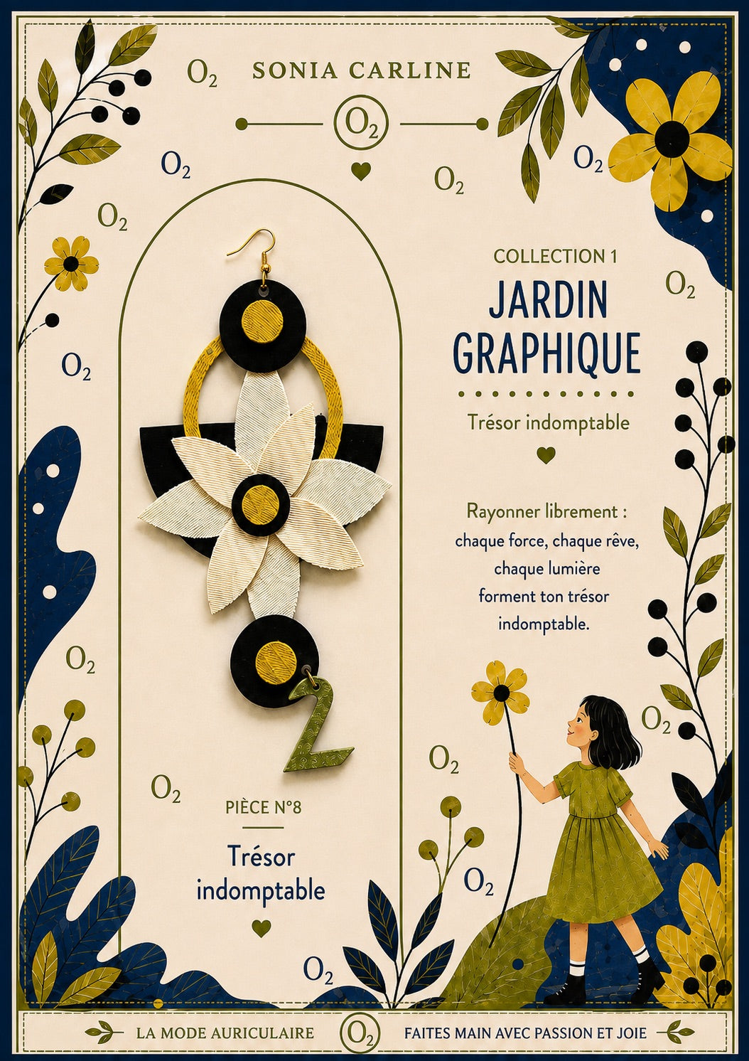 Trésor Indomptable - Collection Jardin Graphique -  PIÈCE N°8